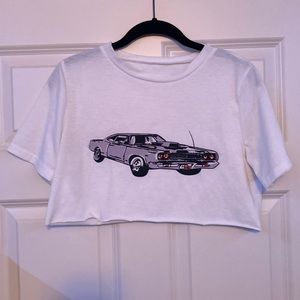 “Vintage” Racer Crop Top:)